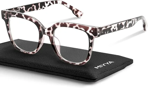 Miniatura 12 de miyya Gafas de luz azul para mujeres y hombres – Monturas gruesas de gran tamaño bloqueador de luz UV y azul, accesorios elegantes para gafas