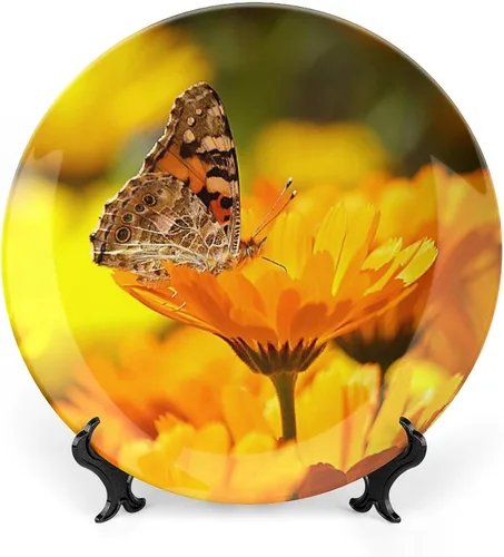 Miniatura 10 de Placa decorativa de animales de camello, placa decorativa de cerámica para pared, plato decorativo con soporte, placa redonda de exhibición