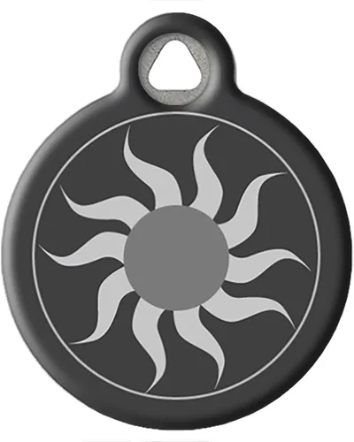 Miniatura 6 de Etiqueta de identificación personalizada con sol, luna y estrellas para perros y gatos, etiqueta para perro personalizada con identificación