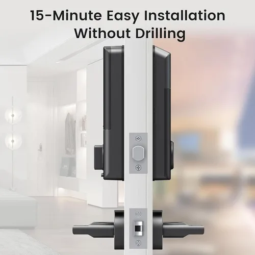 Miniatura 7 de Cerradura inteligente con cámara sin llave cerradura de puerta de entrada 2K Video WiFi cerrojo huella digital teclado aplicación Control remoto