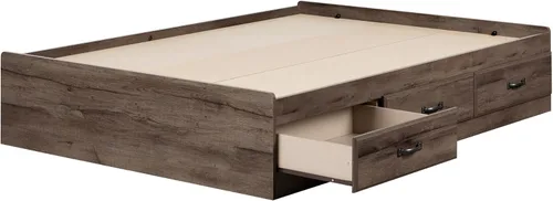 Miniatura 12 de South Shore Ulysses Mates - Cama con 3 cajones, tamaño matrimonial de 54 pulgadas, arándano