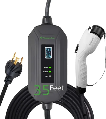 Miniatura 29 de PRIMECOM - Cargador de vehículo eléctrico de nivel 2 (EV) (220 V/240 voltios, 16 amperios), cargador portátil EVSE inteligente para automóvil, 30