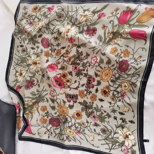 Miniatura 198 de FONYVE - Pañuelo de satén sedoso de tamaño mediano para mujer, cuadrado, 27.5 x 27.5 pulgadas