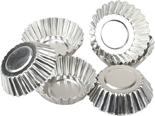 Miniatura 4 de Generic Paquete de 20 moldes de aluminio plateado para muffins, cajas para magdalenas, moldes para magdalenas, moldes para hornear, 2.4 in
