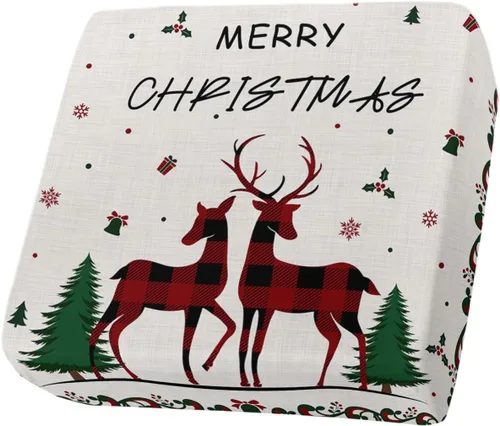 Miniatura 20 de Fundas de cojín para sofá de Navidad con diseño de muñeco de nieve azul, funda elástica para sofá con parte inferior elástica, fundas de sofá