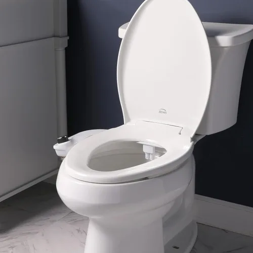 Miniatura 8 de BioBidet SlimEdge - Accesorio de inodoro de bidé simple en blanco con boquilla doble, rociador de agua dulce, no eléctrico, fácil de instalar