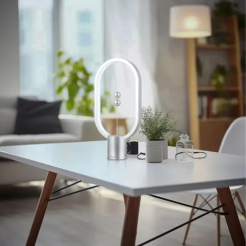 Miniatura 8 de Heng - Luz de equilibrio, lámpara de mesa LED alimentada por USB, creativa, luz nocturna con interruptor magnético, lámpara de mesa regulable