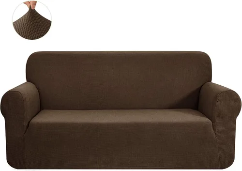 Miniatura 76 de CHUN YI - Funda elástica de 1 pieza para sillón grande, funda protectora suave de Jacquard con elastano, detalle de cuadros y parte inferior