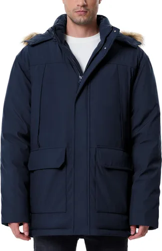 Miniatura 8 de Abrigos de invierno para hombre, chaquetas de invierno, impermeables, gruesas, cálidas, aisladas, parka, larga, con capucha