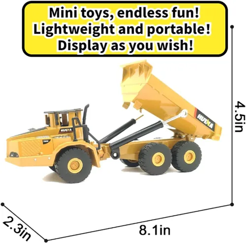 Miniatura 4 de Camiones de juguete de metal para niños, camión volquete de metal, juguete para interiores y exteriores, juguetes de construcción de metal fundido a