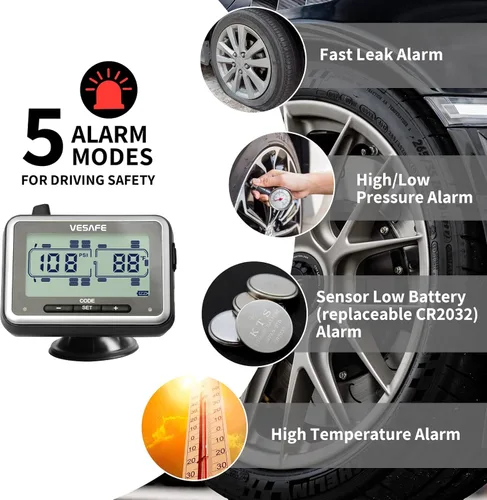 Miniatura 2 de TPMS, sistema inalámbrico de monitoreo de presión de neumáticos para RV, remolque, autocaravana, casa rodante, quinta rueda, incluye un amplificador