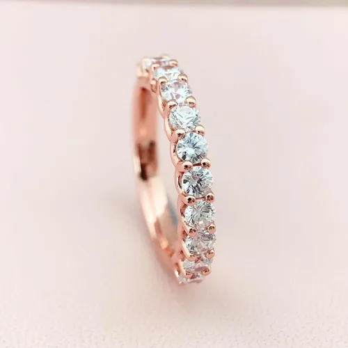 Miniatura 4 de 3mm Moissanite Wedding Bands for Women, Moissanite Rings for Women, Moissanite Eternity Band Rings Gold