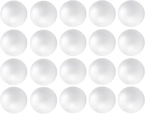 Miniatura 12 de Crafjie Bolas de espuma para manualidades de 3 pulgadas de diámetro, paquete de 15 bolas de espuma de poliestireno suave, para decoración del hogar