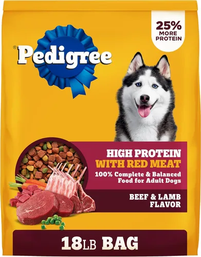Miniatura 11 de Pedigree Alimento seco para perros adultos con alto contenido de proteínas, sabor a carne de res y cordero, bolsa de 3.5 libras