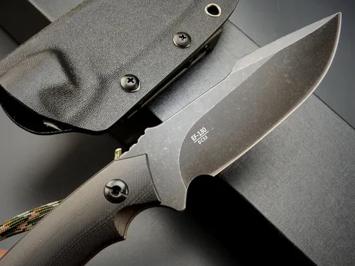 Miniatura 4 de Eafengrow EF130 Cuchillo de hoja fija, hoja de acero DC53, mango G10/Micarta de espiga completa, cuchillos EDC de hoja fija rectos para trabajo