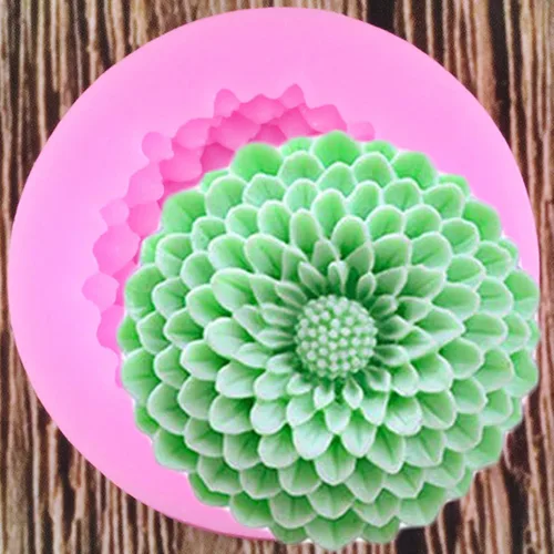 Miniatura 3 de 2 Piezas Pequeño Molde de Girasol de Silicona para Decoración de Fondant, Chocolate, Caramelo, Pastel, Vela, Jabón, Hornear, Pasta de Polímero