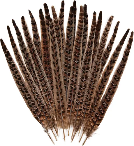 Miniatura 11 de MAOFENG 12 plumas naturales femeninas de cuello de anillo, plumas de faisán de 6 a 8 pulgadas, 5.9-7.9 in para manualidades, bodas, fiestas