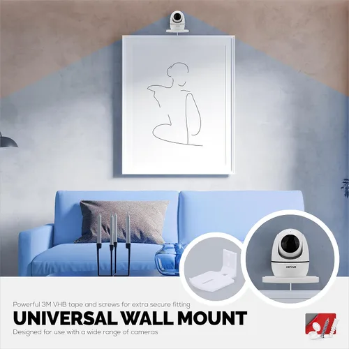 Miniatura 5 de Brainwavz - Estante pequeño de montaje en pared sin tornillos para monitores de bebé, cámaras de seguridad, altavoces, decoración, plantas y más