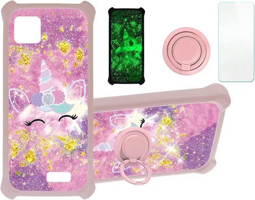 Miniatura 121 de jioeuinly JSF-DJS - Funda compatible con Nothing Phone 2a con protector de pantalla de vidrio templado, policarbonato duro + silicona suave, soporte