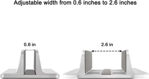 Miniatura 5 de Soporte para computadora portátil, cuna para portátiles, base ajustable, soporte para MacBook Dell Hp Surface iPad - Plata