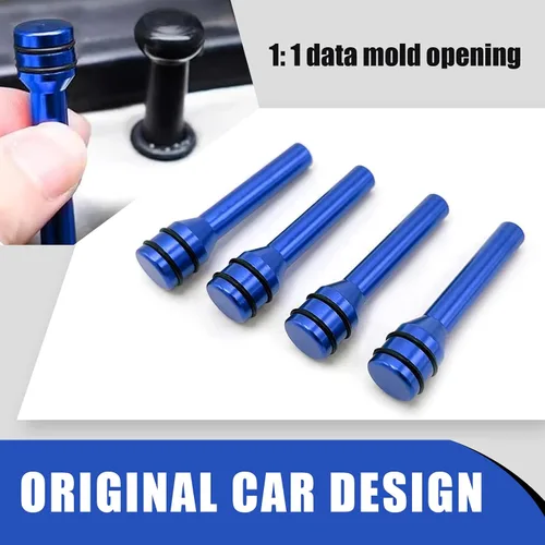 Miniatura 5 de Paquete de 4 pomos para cerradura de puerta de automóvil, 1.93 x 0.47 pulgadas, pines personalizados para cerradura de puerta interior, decoración