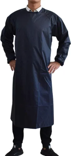 Miniatura 8 de Delantales impermeables con mangas largas, delantales resistentes a los químicos para hombres MD008Azul