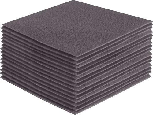 Miniatura 235 de FabricLA Hojas de fieltro acrílico para manualidades, cuadrados de fieltro precortados suaves de 4 x 4 pulgadas (3.9 in x 3.9 in), utiliza hojas