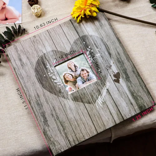 Miniatura 2 de Álbum de fotos autoadhesivo de página de Holoary con bolígrafo metálico para 3 x 5, 4 x 6, 5 x 7, 6 x 8, 8 x 10, álbum de bricolaje hecho a mano