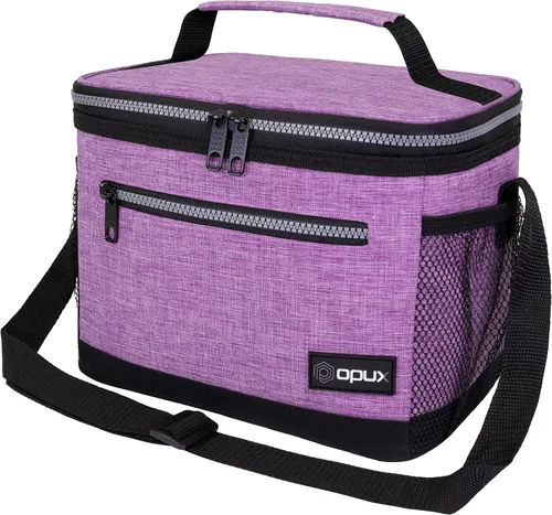 Miniatura 9 de OPUX - Fiambrera de alta calidad, aislada para hombres y mujeres adultas, resistente al almuerzo escolar para niños, niñas, niños Bolsa de Azul