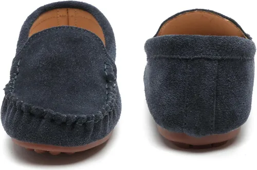 Miniatura 5 de Mocasines de gamuza para niñas y niños, ligeros, antideslizantes, zapatos de barco casuales, zapatos de vestir