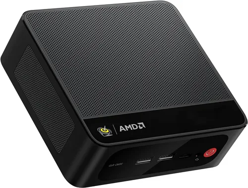 Mini PC SER5 MAX de Beelink, AMD Ryzen 7 6800U (hasta 4.7 GHz, 8C/16T), Mini Computadora con 24GB LPDDR5 RAM 500GB PCIe 4.0 x4 SSD, triple pantalla