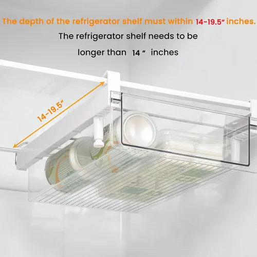 Miniatura 6 de vacane Cajón grande para refrigerador con bandeja extraíble para huevos de 28 rejillas, cajón transparente para huevos para contenedores
