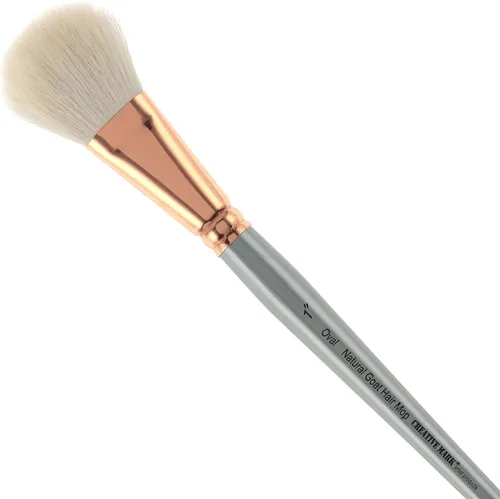Miniatura 9 de Creative Mark Cepillo para mopa de pelo de cabra – Juego de 2, pelo de cabra natural ovalado de 1/2 pulgada para acuarela, aceite, acrílico y mezcla