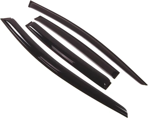 Visor de ventana compatible con Chevrolet Malibu 2008-2012, DGWV2-076, deflector de montaje exterior, protector de lluvia, humo oscuro, juego de 4