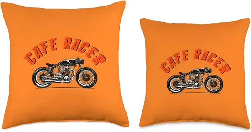 Miniatura 3 de American Cafe Racer Motorcycle Apparel and Merch Cafe Racer Biker Men Women Adult Teens Boys Girls Kids Youth Throw Pillow, 16x16, Multicolor