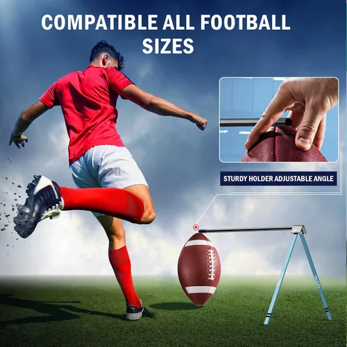 Miniatura 4 de 𝙉𝙀𝙒 Pateador de Fútbol, Soporte Portátil para Gol de Campo, Compatible con Todas las Tallas de Fútbol, Equipo de Entrenamiento y Práctica de Fútbol