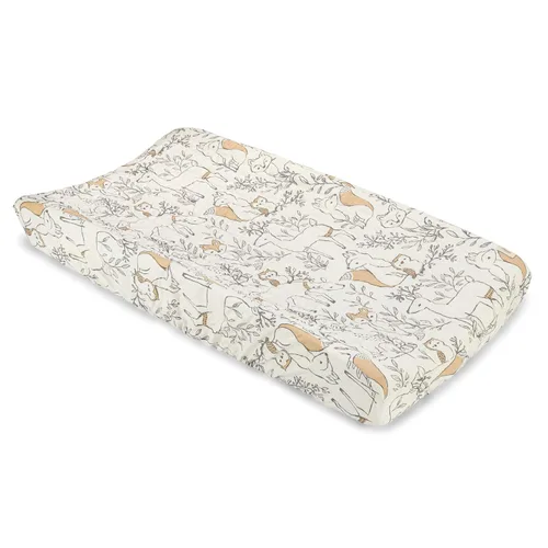 Miniatura 9 de Funda para cambiador Crane Baby, 100% exterior de sarga de algodón, temática de vida en la playa, 40.6 cm x 81.3 cm, fundas ajustadas