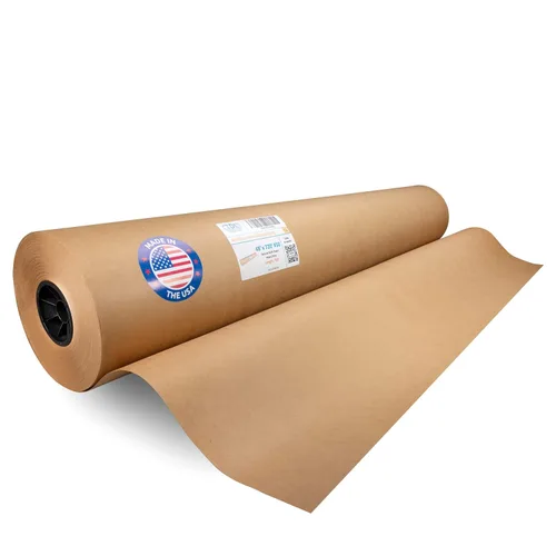 Miniatura 16 de Rollo de papel kraft negro de 36" x 8640" (720 pies), rollo de papel grande de calidad fabricado en Estados Unidos, grosor de 50lb para embalaje