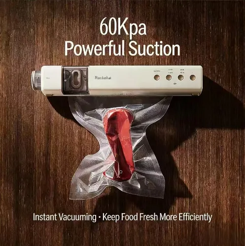 Miniatura 2 de Vacuum Sealer for Food (Machine+30 Reusable Vacuum Bags+1 Roll) 80kPa Suction, 2-in-1: Handheld with Reusable Bags for Veggies & Fruits +Internal