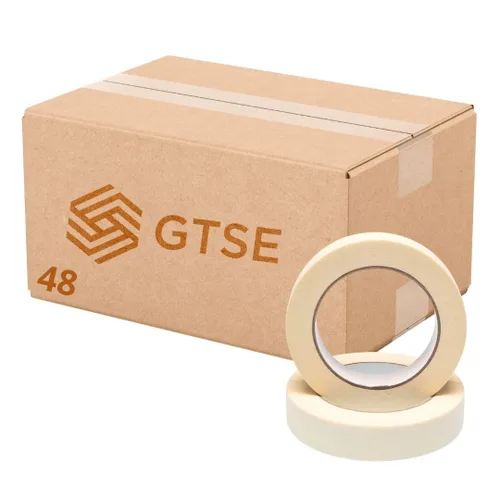 Miniatura 26 de GTSE Cinta de enmascarar, 1 rollo, 1 pulgada x 55 yardas (164 pies), cinta adhesiva de pintura multisuperficie, perfecta para pintar, hogar