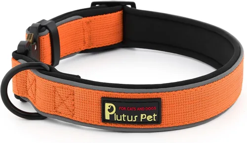 Miniatura 10 de Collar táctico para perro Plutus Pet, reflectante, collar ajustable resistente para perro, suave acolchado y cómodo, para perros pequeños, medianos