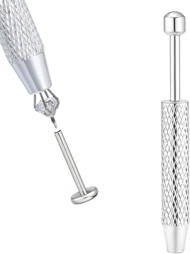 Miniatura 10 de Uni-J Herramienta de perforación de bola cónica para cambiar joyas, 14G, 16G, 18G, 20G, sin rosca, rosca interna, kit de estiramiento de rosca
