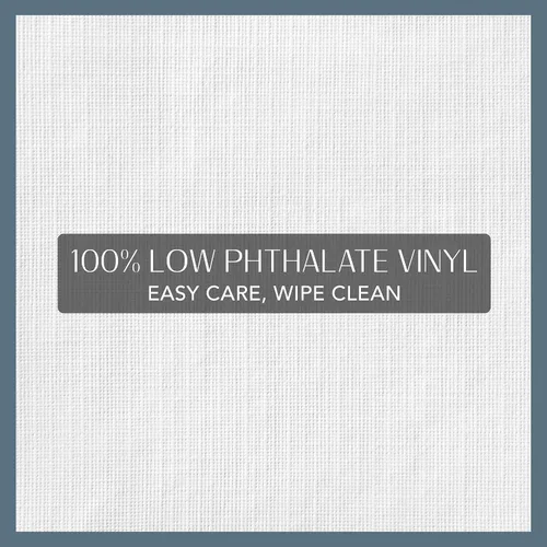 Miniatura 6 de Elrene Home Fashions Protector de mesa de lujo resistente acolchado con respaldo de franela, 70 pulgadas, redondo, blanco