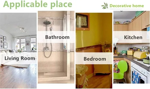 Miniatura 7 de REDODECO Elegante papel tapiz de moldura gris plateado, borde decorativo para techo, para baño, sala de estar, cocina, 4 pulgadas por 32.8 pies