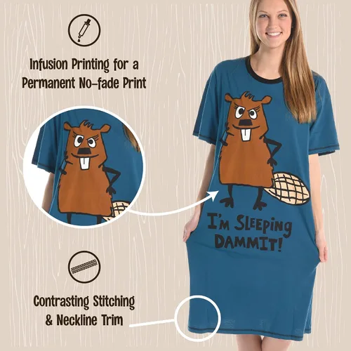 Miniatura 6 de Lazy One Camisones para mujer, diseños de animales