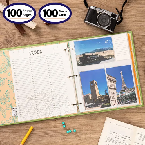 Miniatura 5 de COFICE Álbum de fotos de 4 x 6 pulgadas, carpeta de 3 anillas, libro de fotos grande con hojas de índice y divisorias, libro de fotos grande
