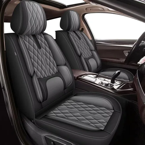 Miniatura 20 de YORKNEIC Fundas de asiento delantero de automóvil para BMW X1 para 2013-2022: fundas de asiento delantero de automóvil de cuero transpirable
