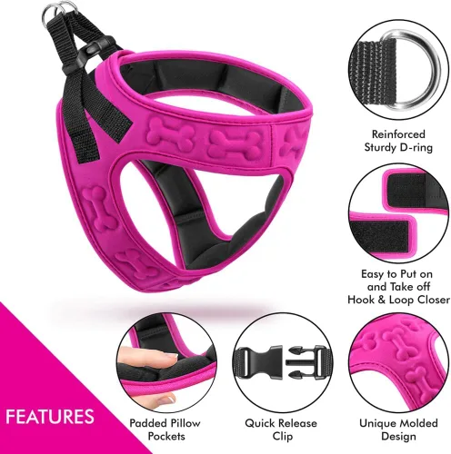 Miniatura 4 de Arnés Cómodo Step-in para Perros y Cachorros - Arnés de Chaleco Cómodo para Perros para Todo Clima: Ajustable, Suavemente Acolchado, Fácil de Poner