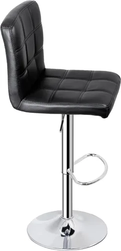 Miniatura 5 de ZenStyle Taburetes de bar de altura de mostrador, juego de 2 taburetes de bar giratorios ajustables, sillas de cuero PU para taburete de cocina