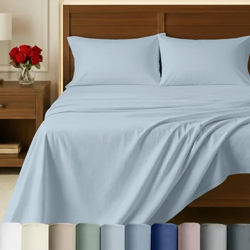 Miniatura 13 de California Design Den Sábanas de Cama 100% Algodón Egipcio - Juego de Sábanas King de Lujo Auténtico Certificado con Bolsillos Profundos, Satén